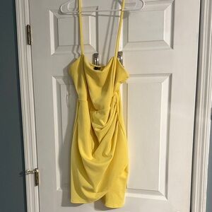 Windsor Yellow Draped Women's Dress